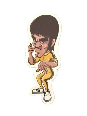 Bruce Lee Cartoon Martial Arts Fighter Vinyl Sticker Decal Collectible